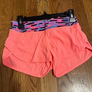 Ivivva speedy shorts. Size 6. Coral